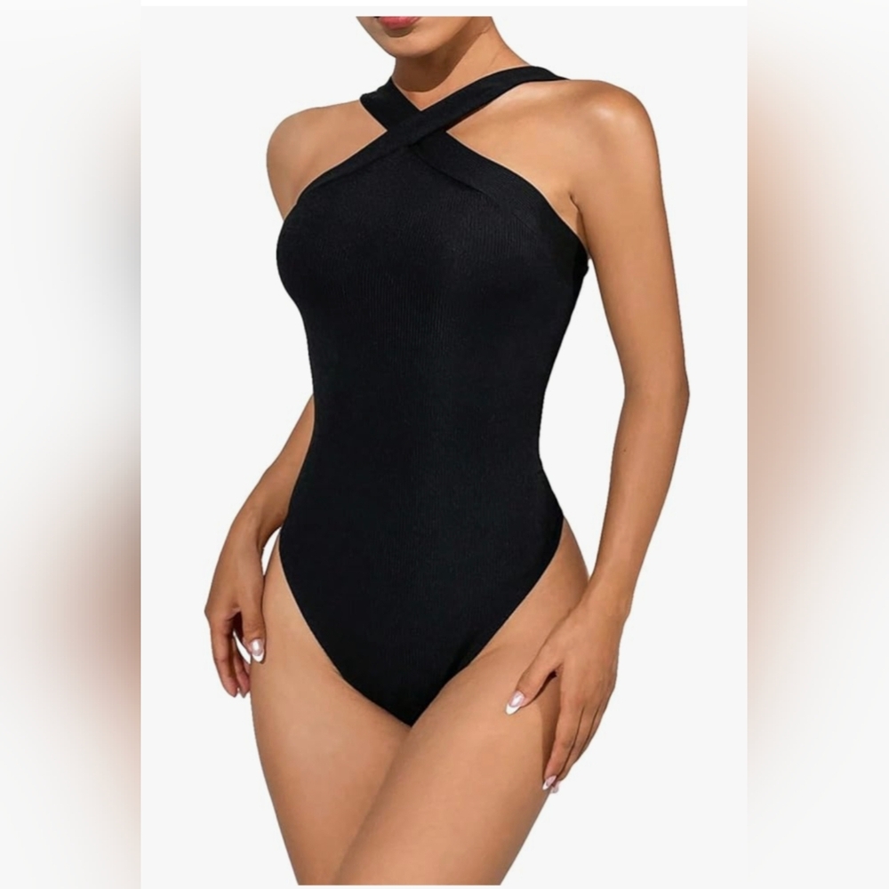 SHEIN Elegant Black Cross-Strap body